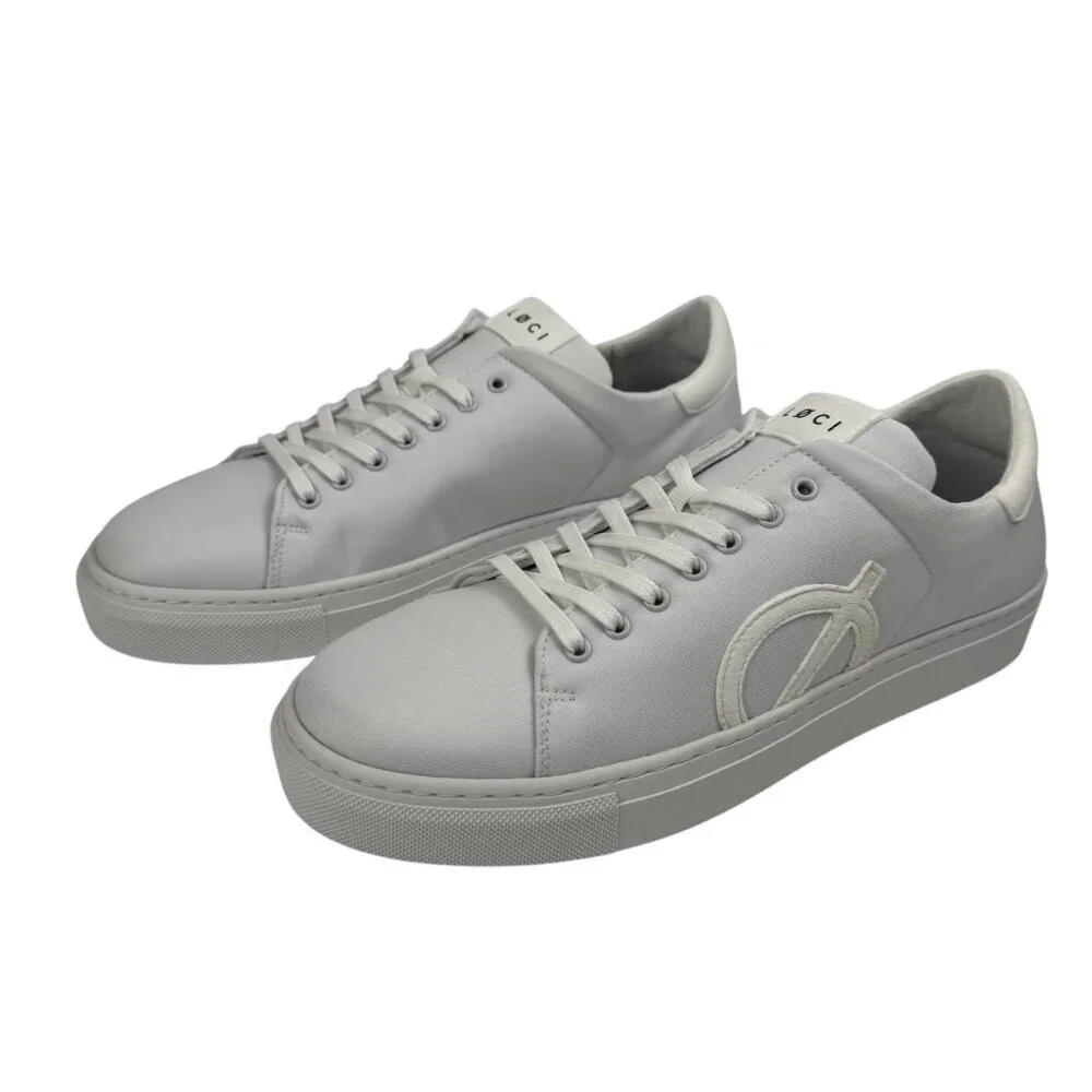 Loci NEW Nine White Sneakers Unisex EU 43 (Men's 10/Women's 11) Designer Court